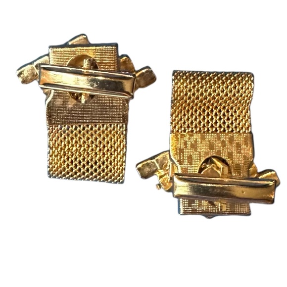 Vintage Wrap Around Pink Rhinestone Cufflinks - Picture 7 of 11